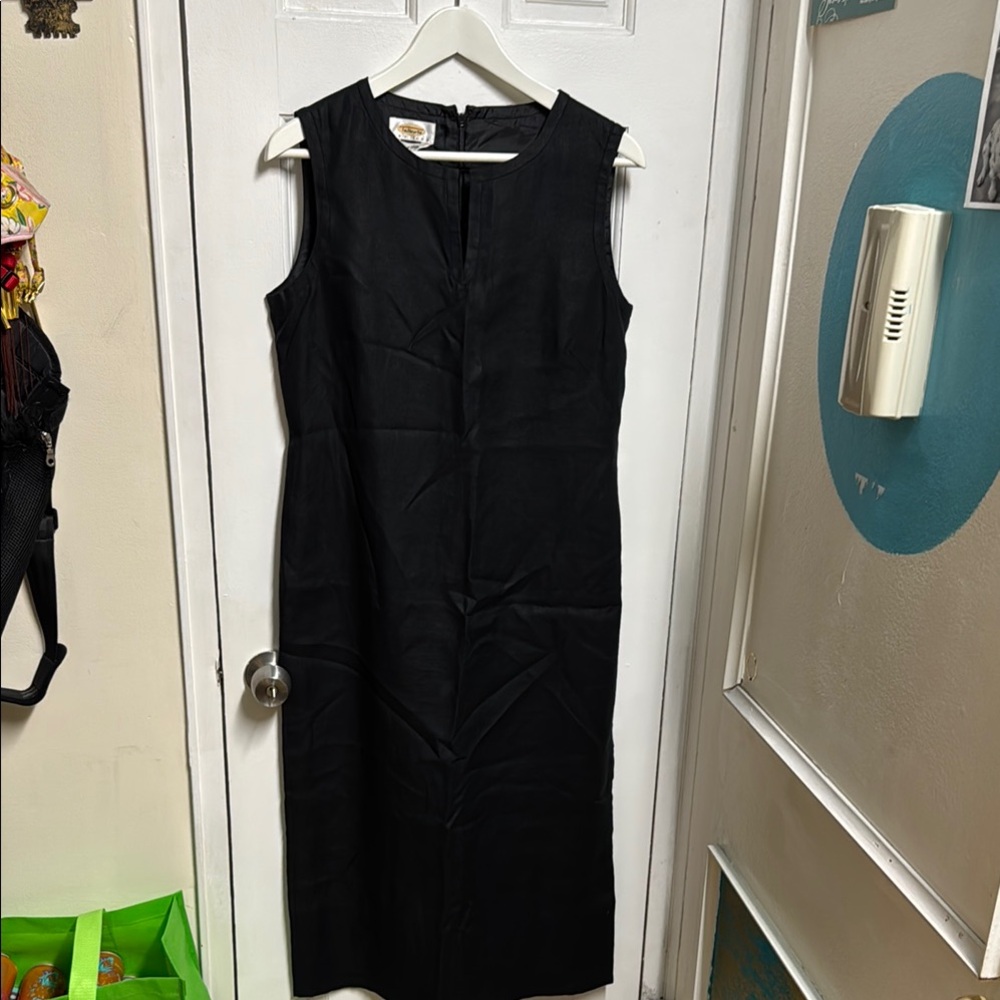 Talbots Petite Black Sleeveless Sheath Dress size 10